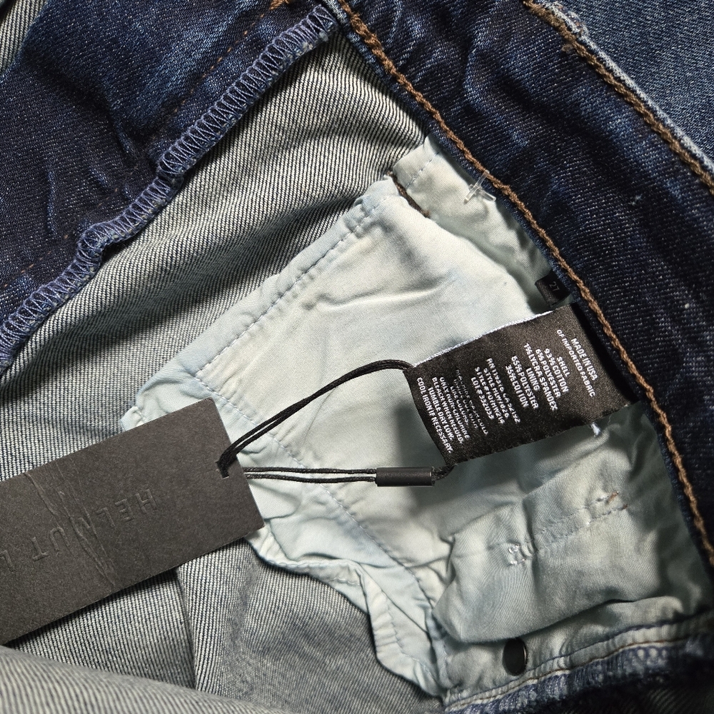 Helmut Lang Women's Denim Jeans Relaxed Tapered Cotton Indigo USA Made Size 27 - Picture 8 of 10